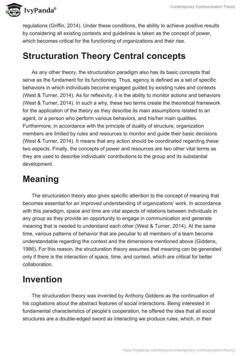 Contemporary Communication Theory. Page 2