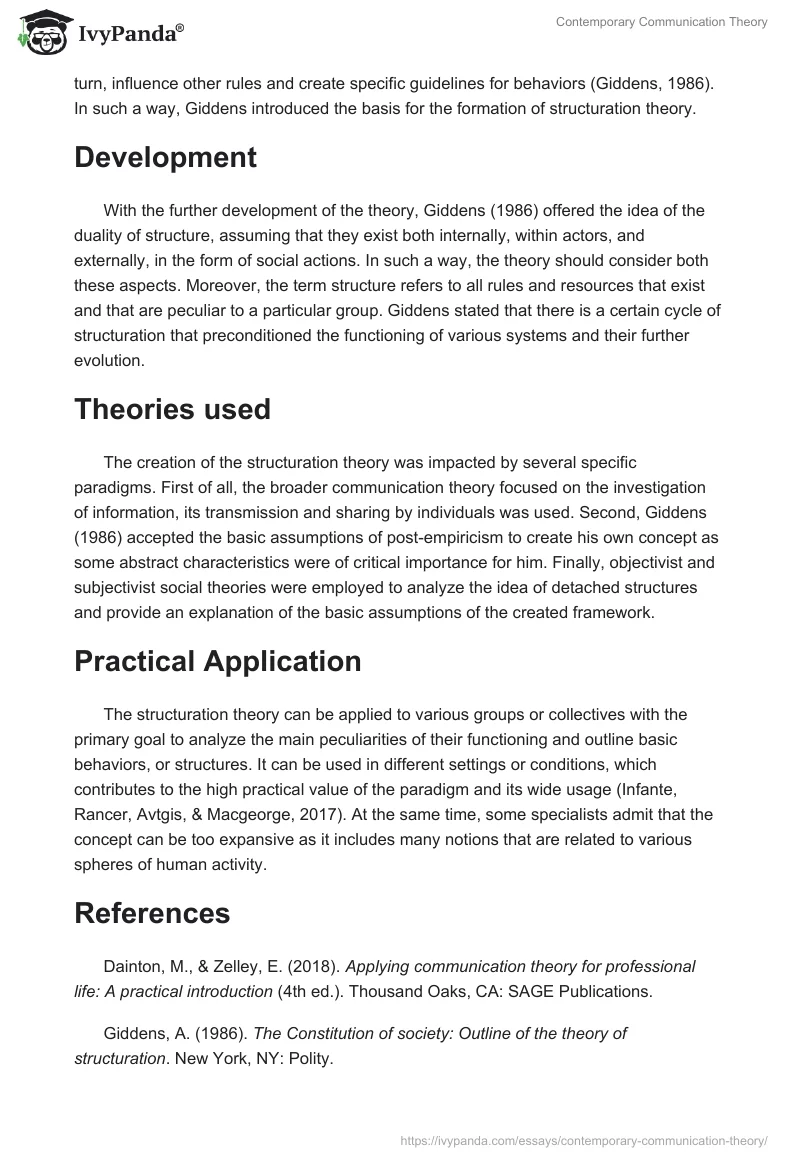 Contemporary Communication Theory. Page 3