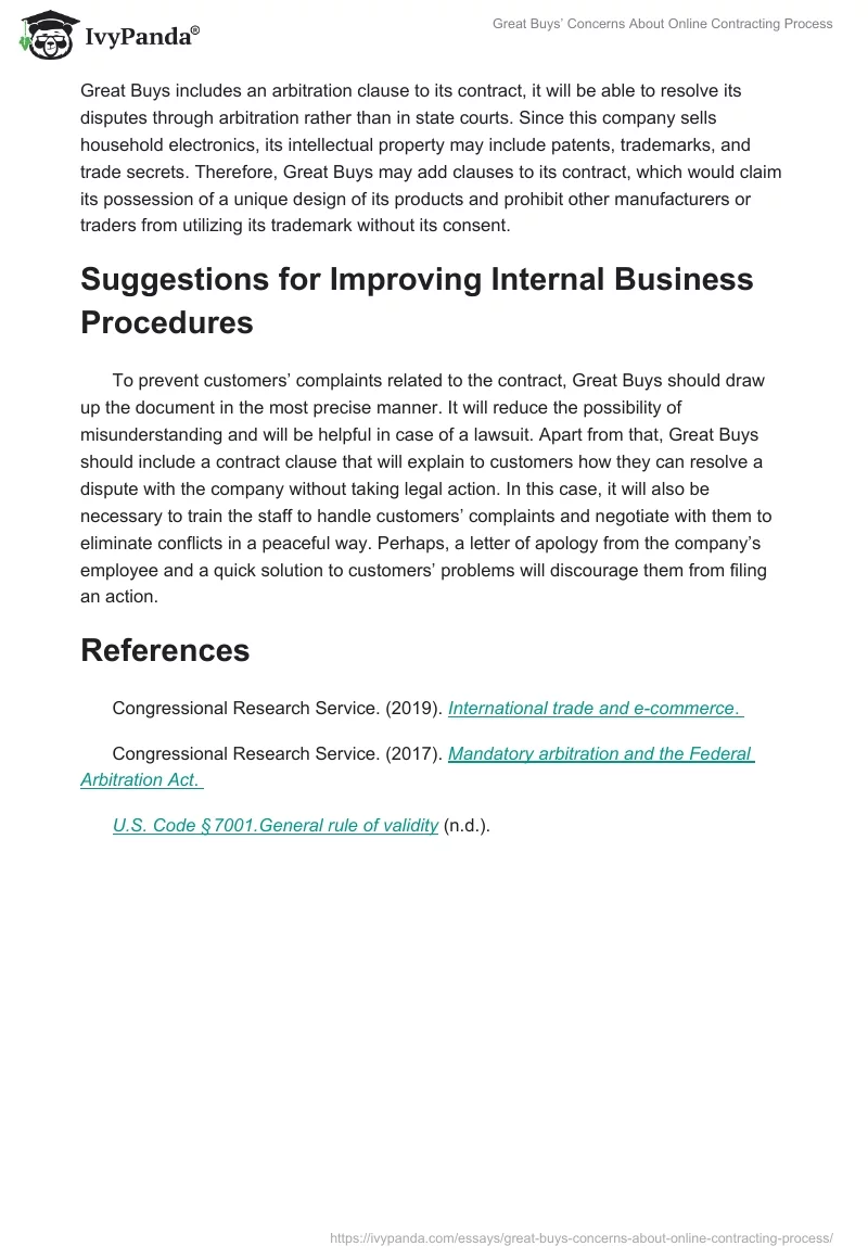 Great Buys’ Concerns About Online Contracting Process. Page 2
