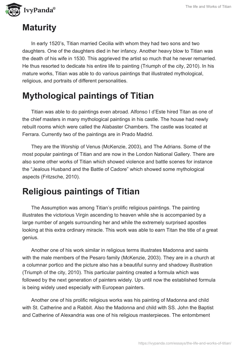 The life and Works of Titian. Page 4
