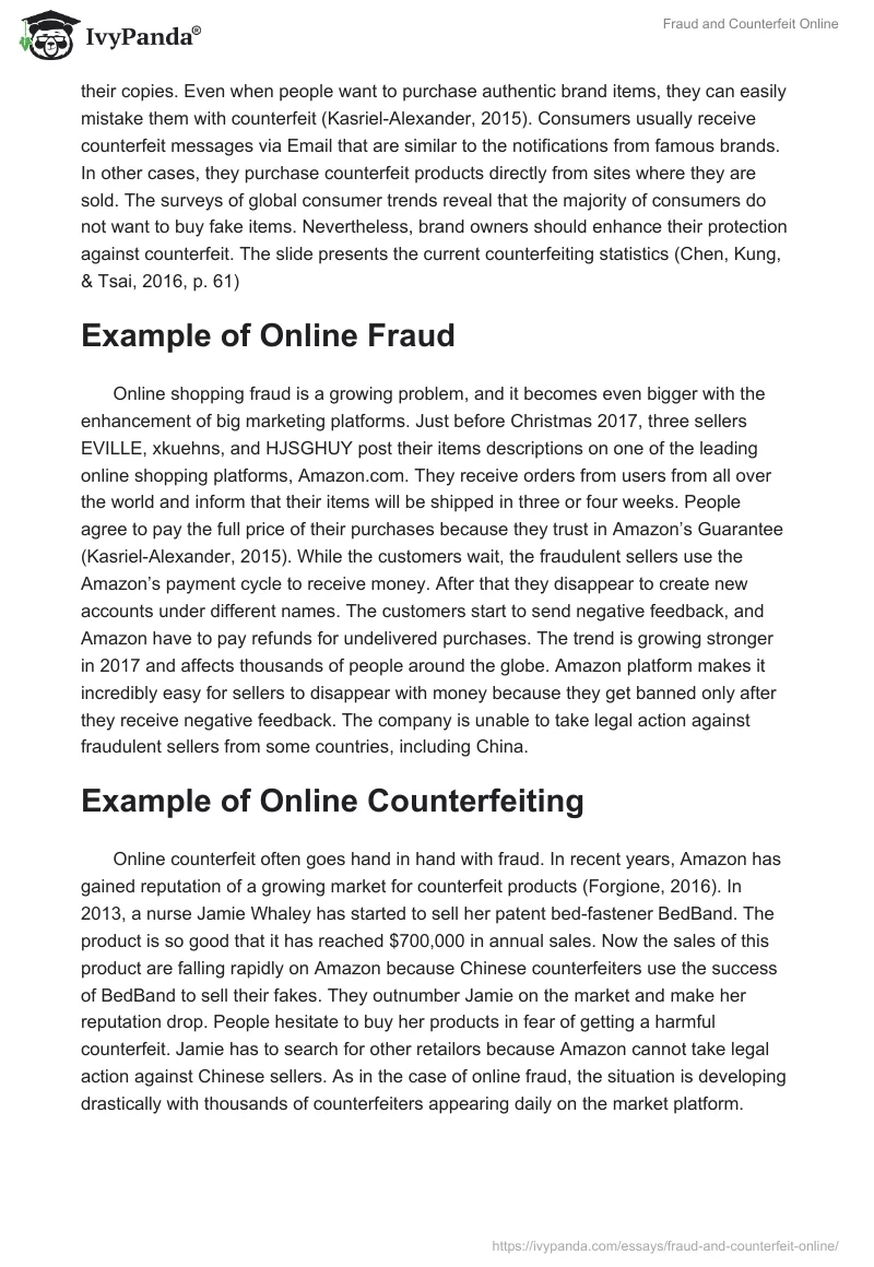 Fraud and Counterfeit Online. Page 2