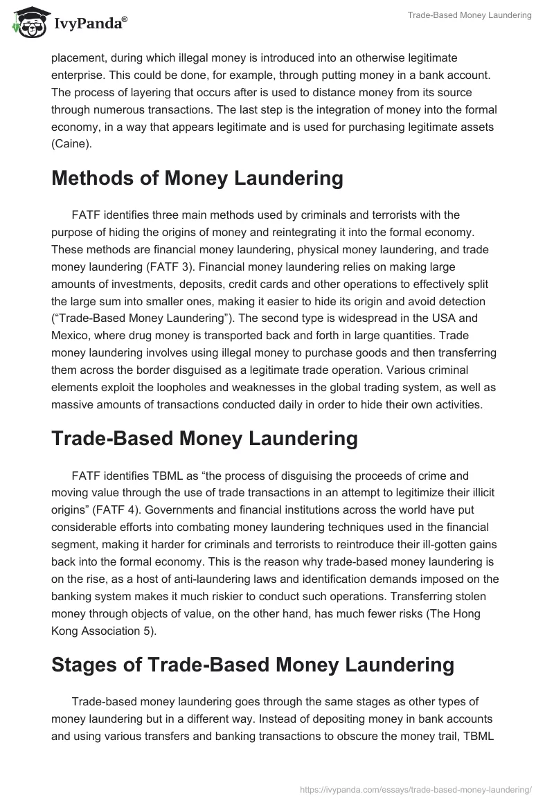 Trade-Based Money Laundering. Page 2