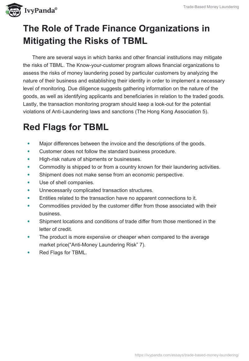 Trade-Based Money Laundering. Page 4