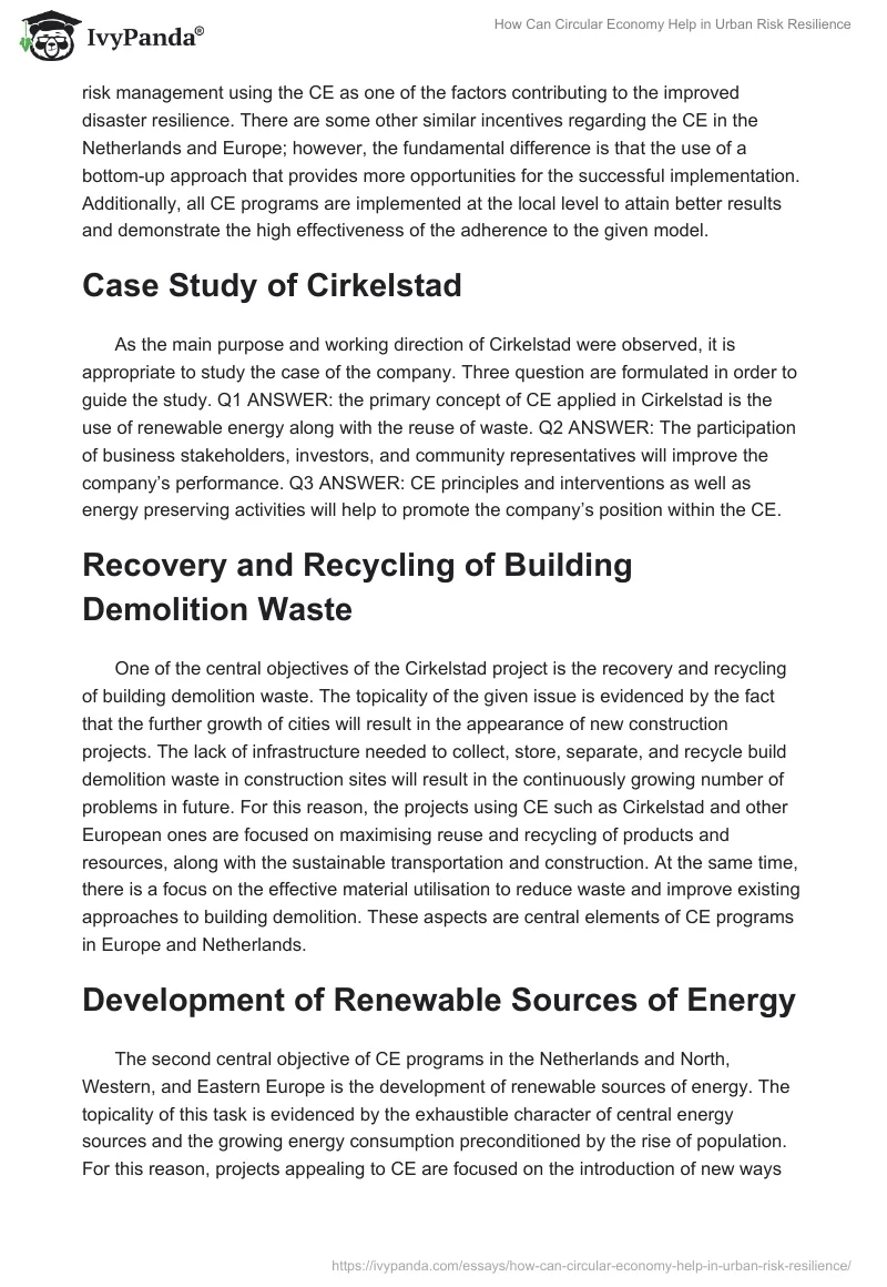How Can Circular Economy Help in Urban Risk Resilience. Page 3