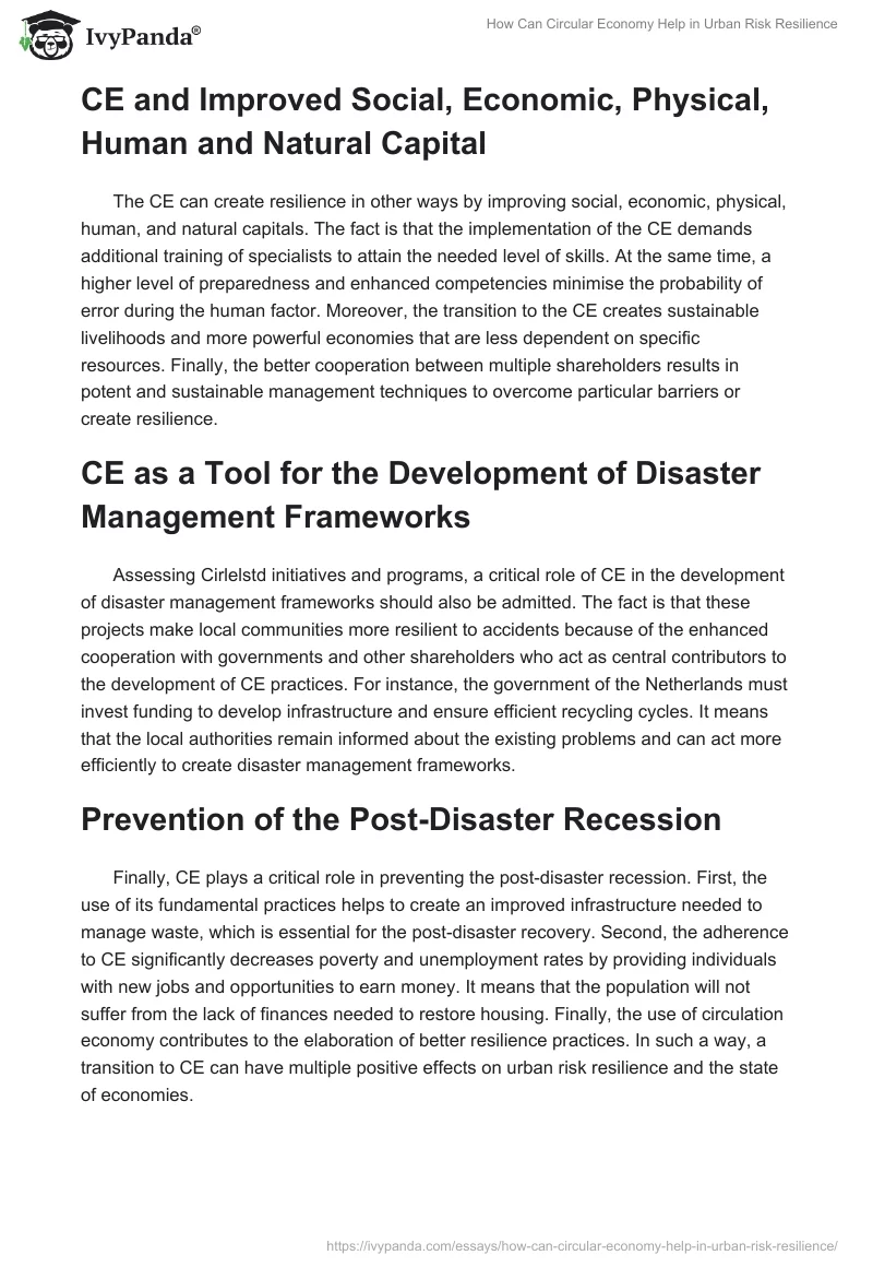 How Can Circular Economy Help in Urban Risk Resilience. Page 5