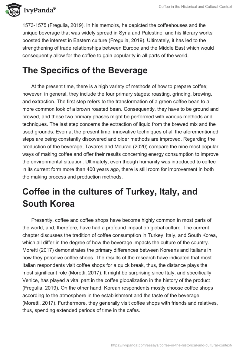 Coffee in the Historical and Cultural Context. Page 2
