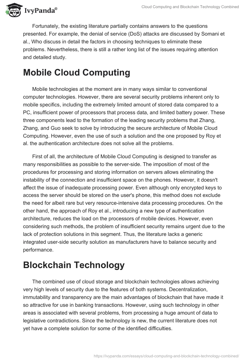 Cloud Computing and Blockchain Technology Combined. Page 2