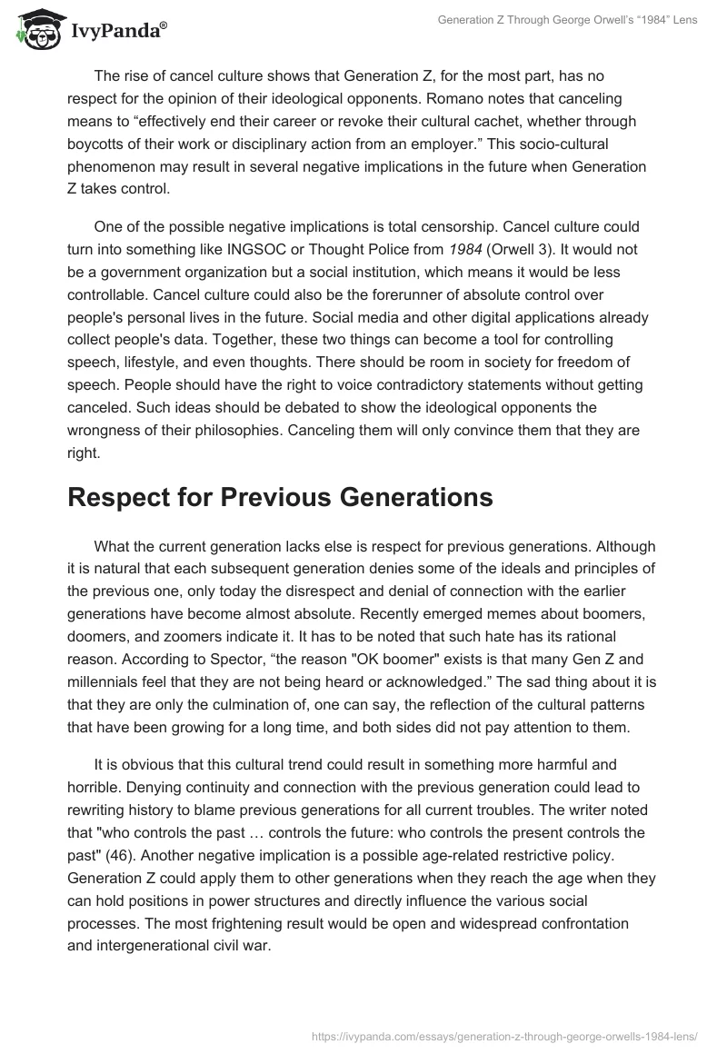 Generation Z Through George Orwell’s “1984” Lens. Page 2