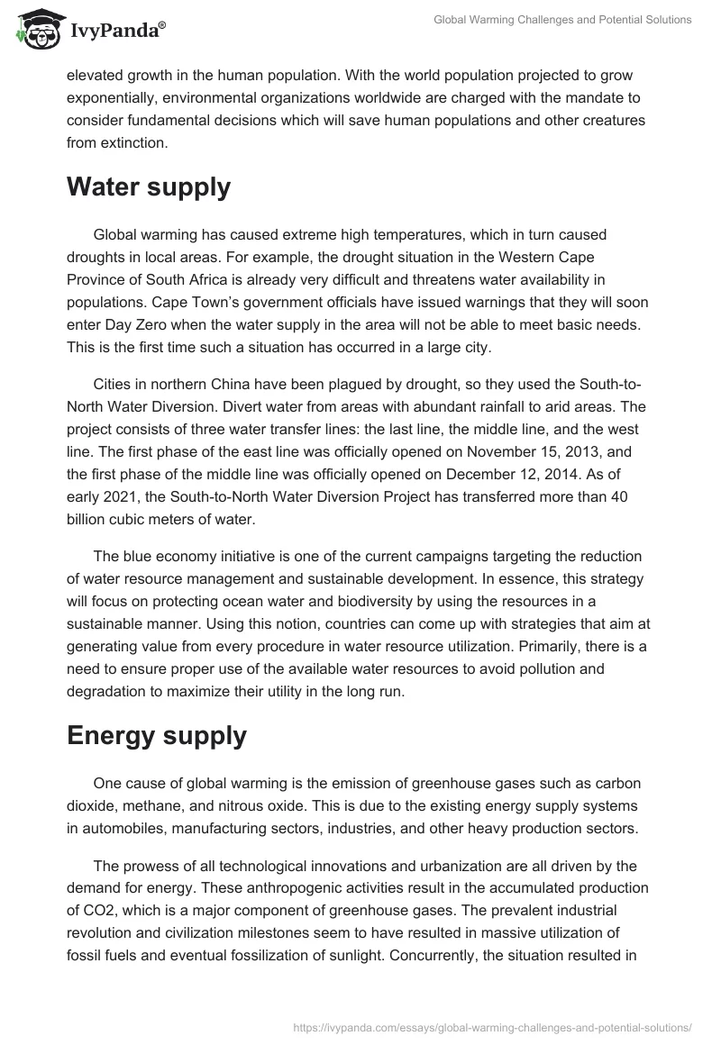 Global Warming Challenges and Potential Solutions. Page 4