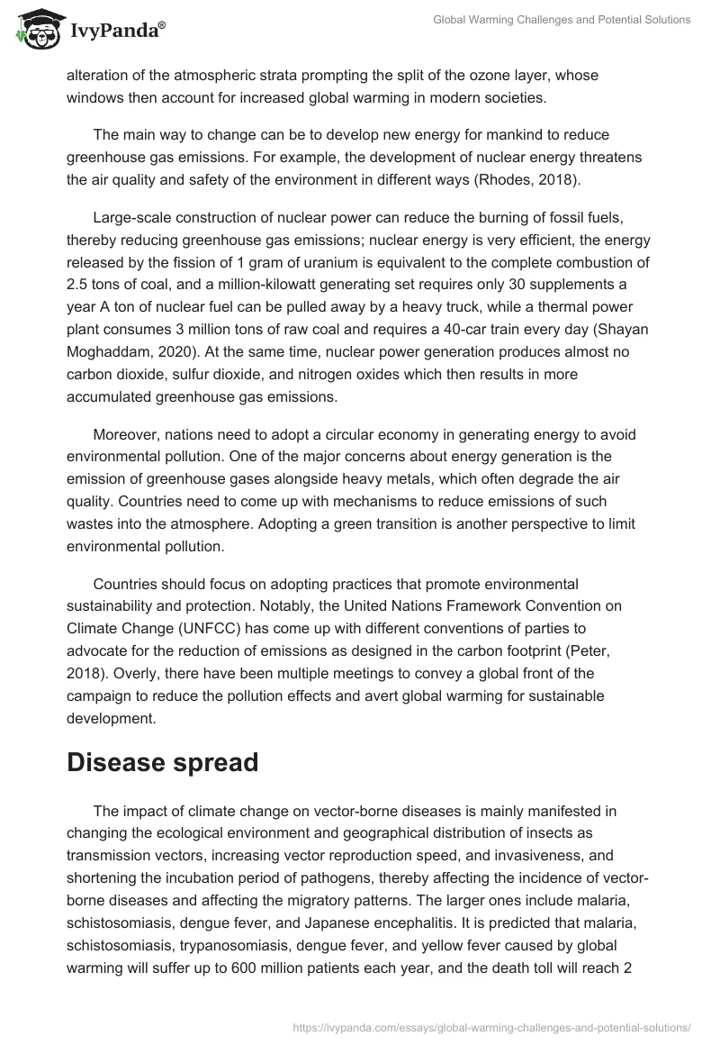 Global Warming Challenges and Potential Solutions. Page 5