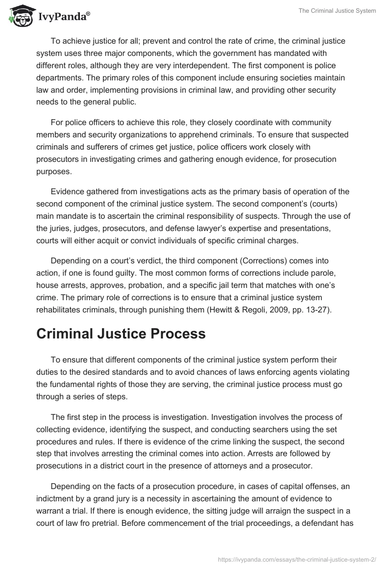The Criminal Justice System. Page 2