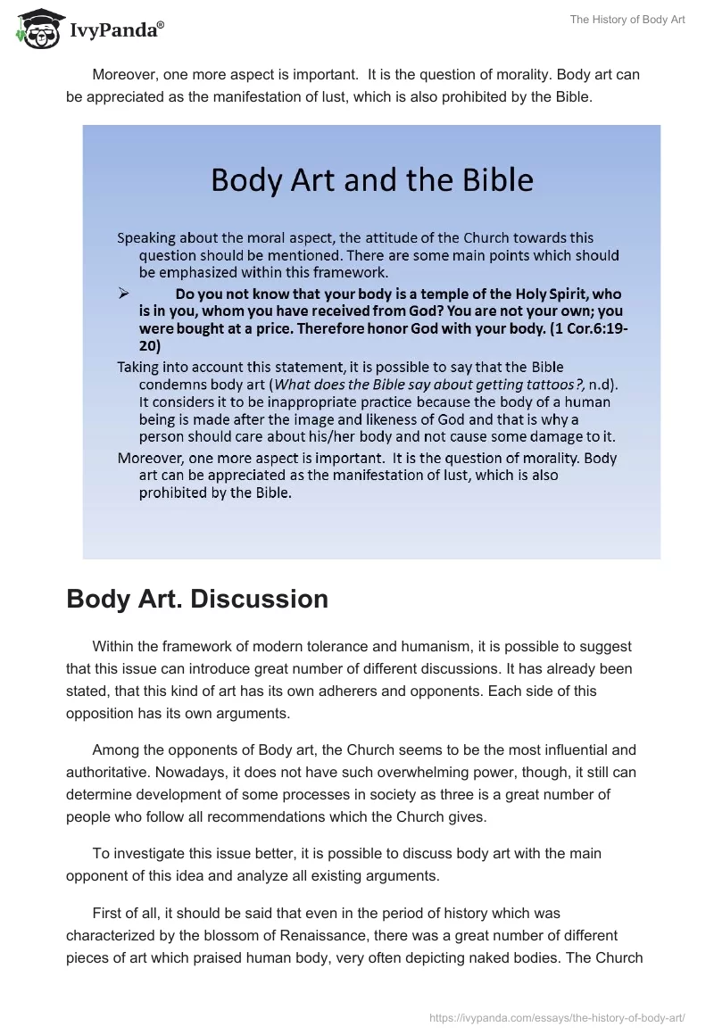 The History of Body Art. Page 5