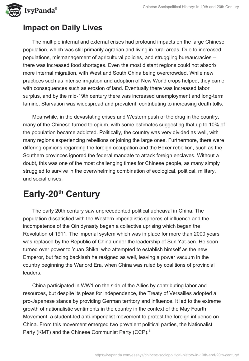 Chinese Sociopolitical History: In 19th and 20th Century. Page 3