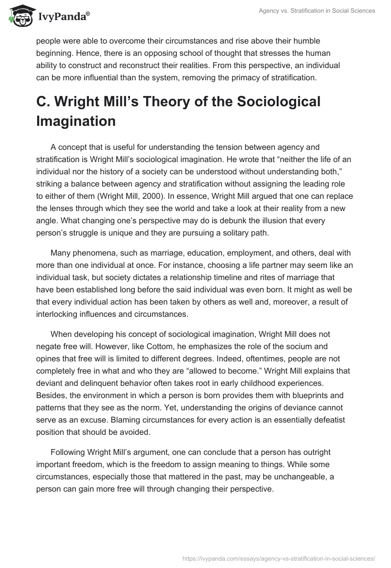 Agency vs. Stratification in Social Sciences. Page 2