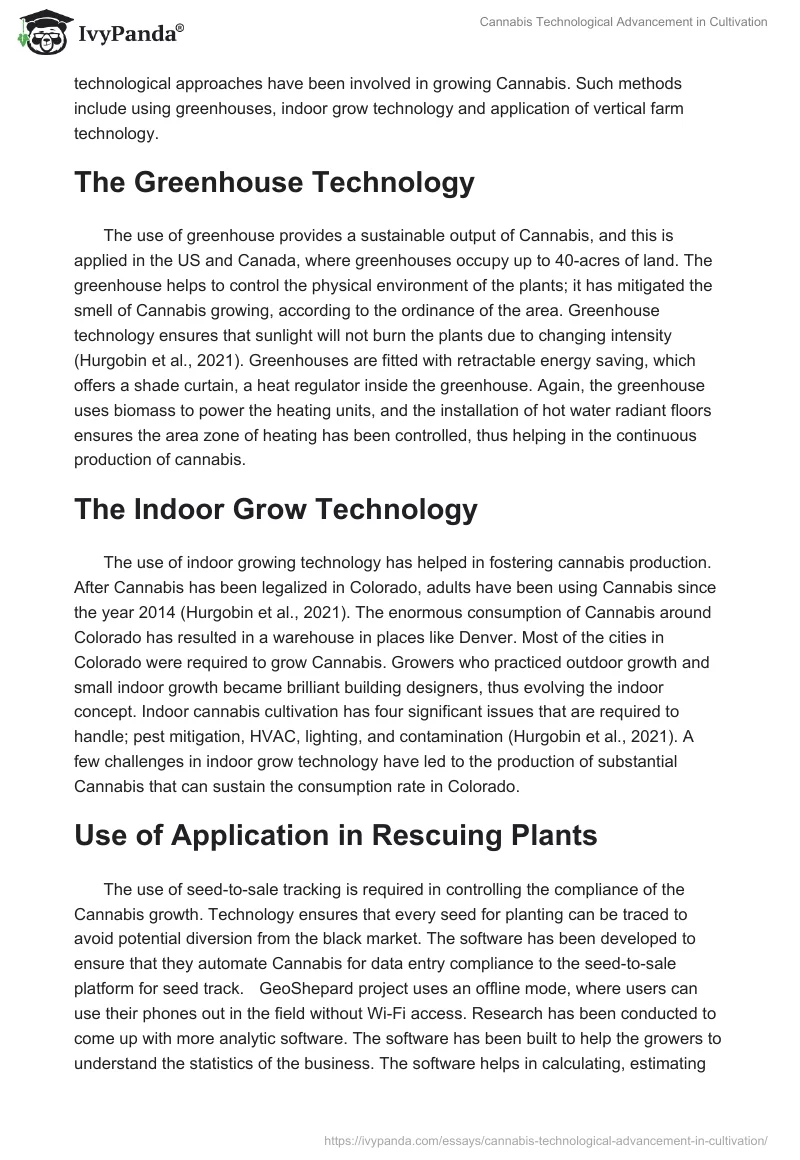 Cannabis Technological Advancement in Cultivation. Page 2