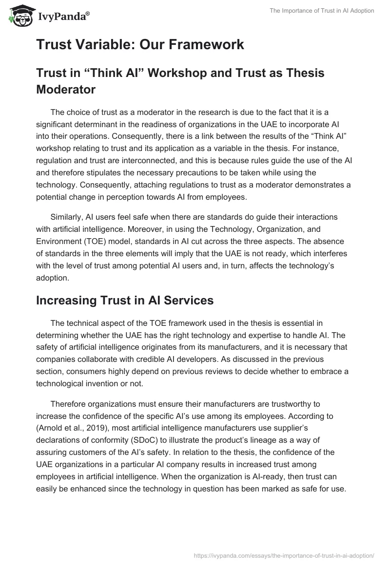 The Importance of Trust in AI Adoption. Page 3