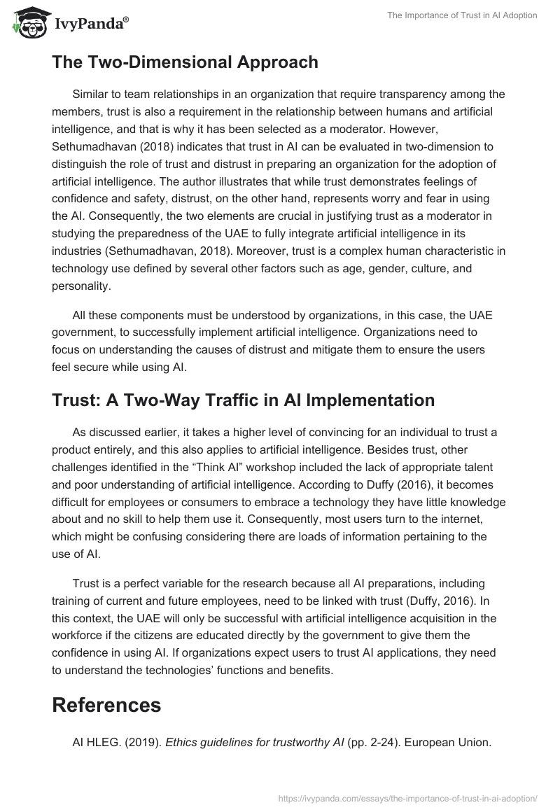 The Importance of Trust in AI Adoption. Page 4