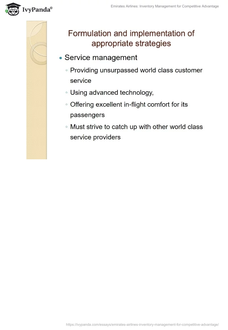 Emirates Airlines: Inventory Management for Competitive Advantage. Page 5