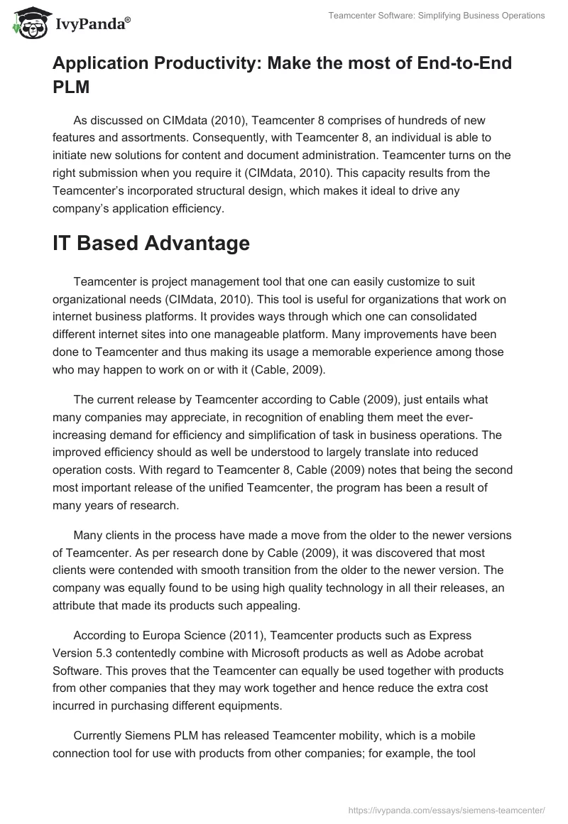 Teamcenter Software: Simplifying Business Operations. Page 3