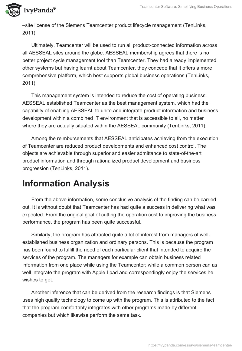 Teamcenter Software: Simplifying Business Operations. Page 5