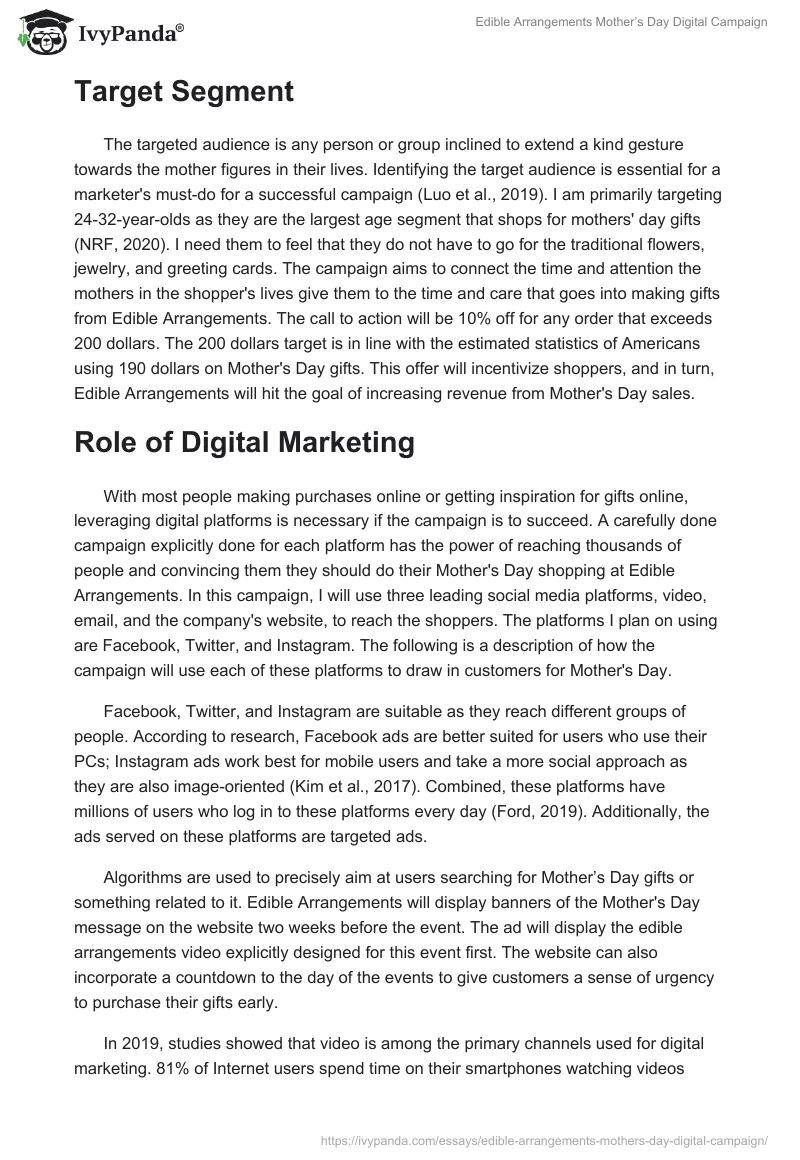 Edible Arrangements Mother’s Day Digital Campaign. Page 3