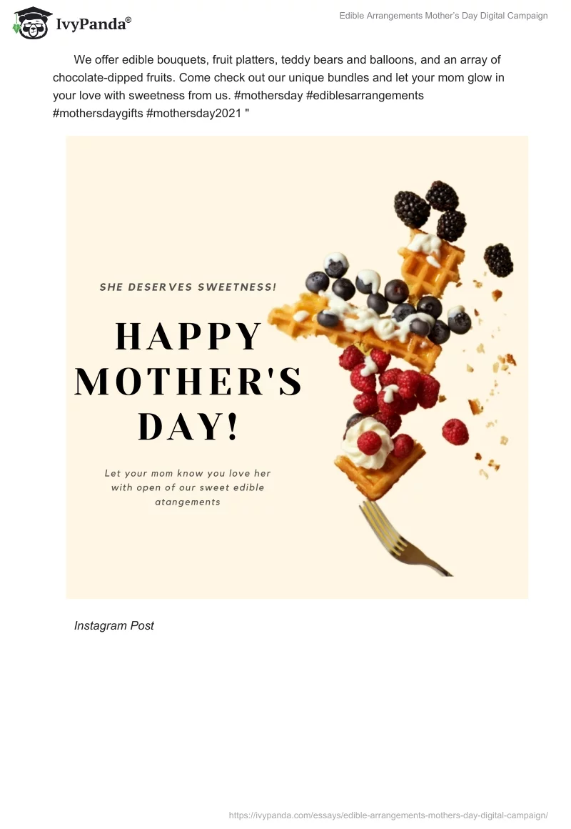 Edible Arrangements Mother’s Day Digital Campaign. Page 5