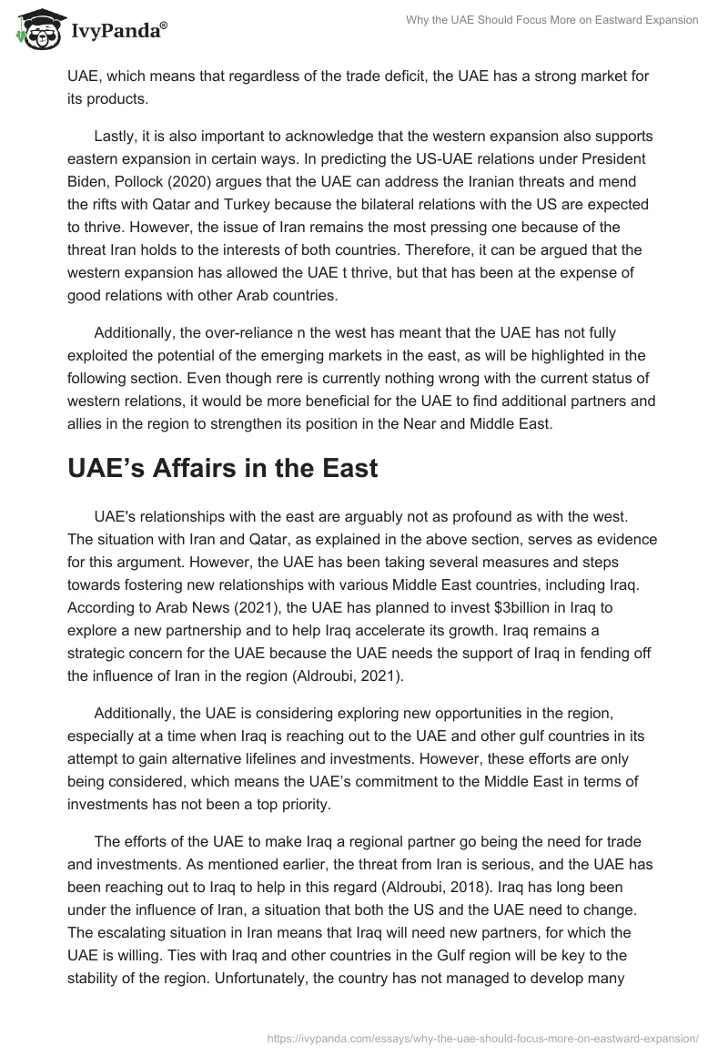 Why the UAE Should Focus More on Eastward Expansion. Page 4