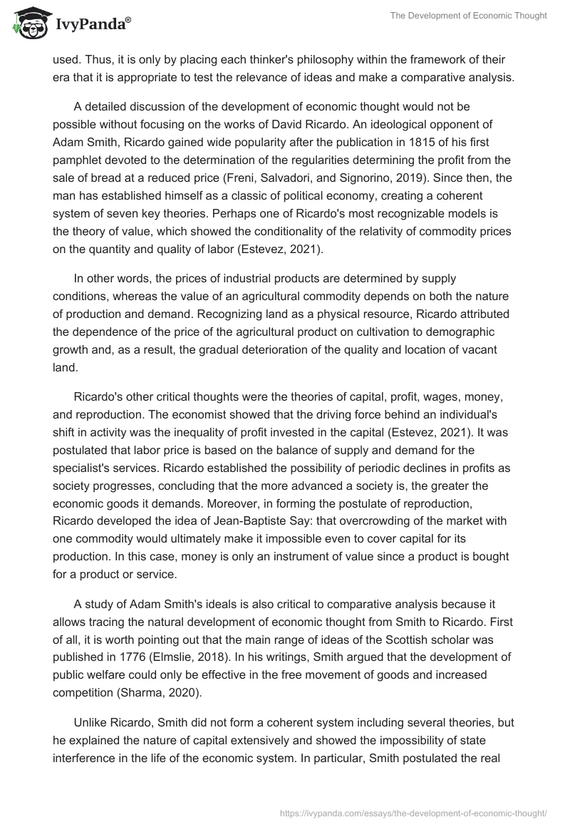The Development of Economic Thought. Page 2