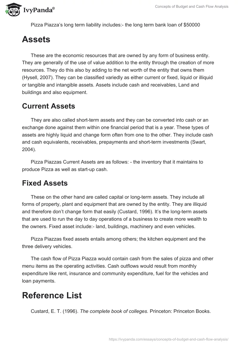 Concepts of Budget and Cash Flow Analysis. Page 2