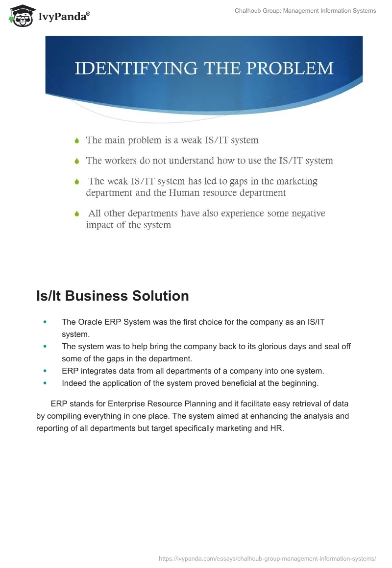 Chalhoub Group: Management Information Systems. Page 5