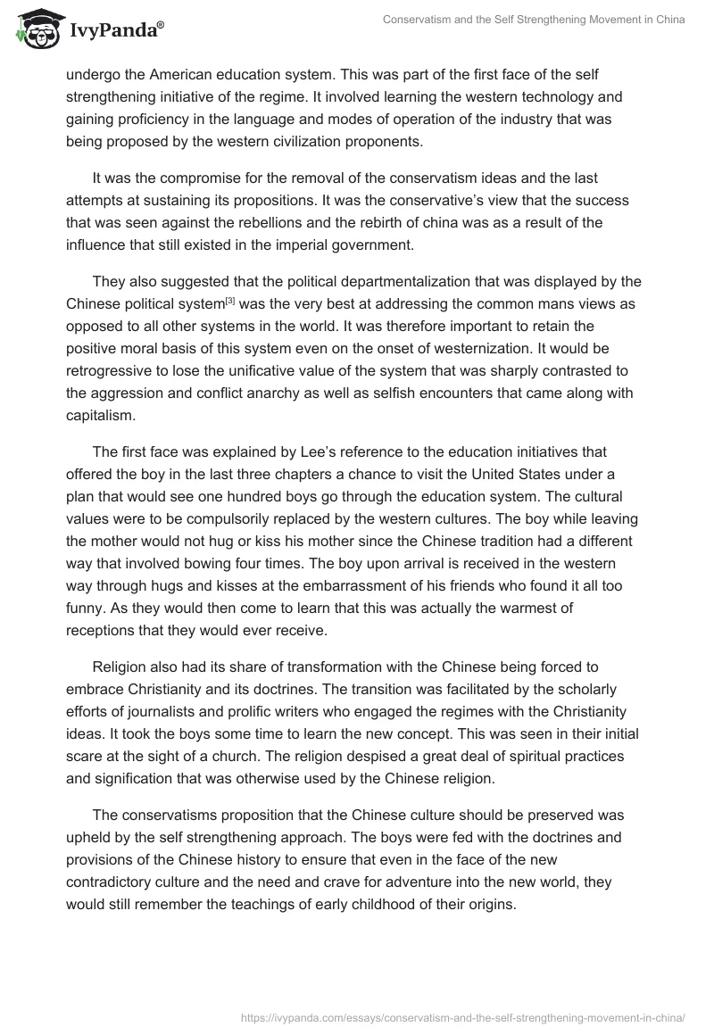 Conservatism and the Self Strengthening Movement in China. Page 3
