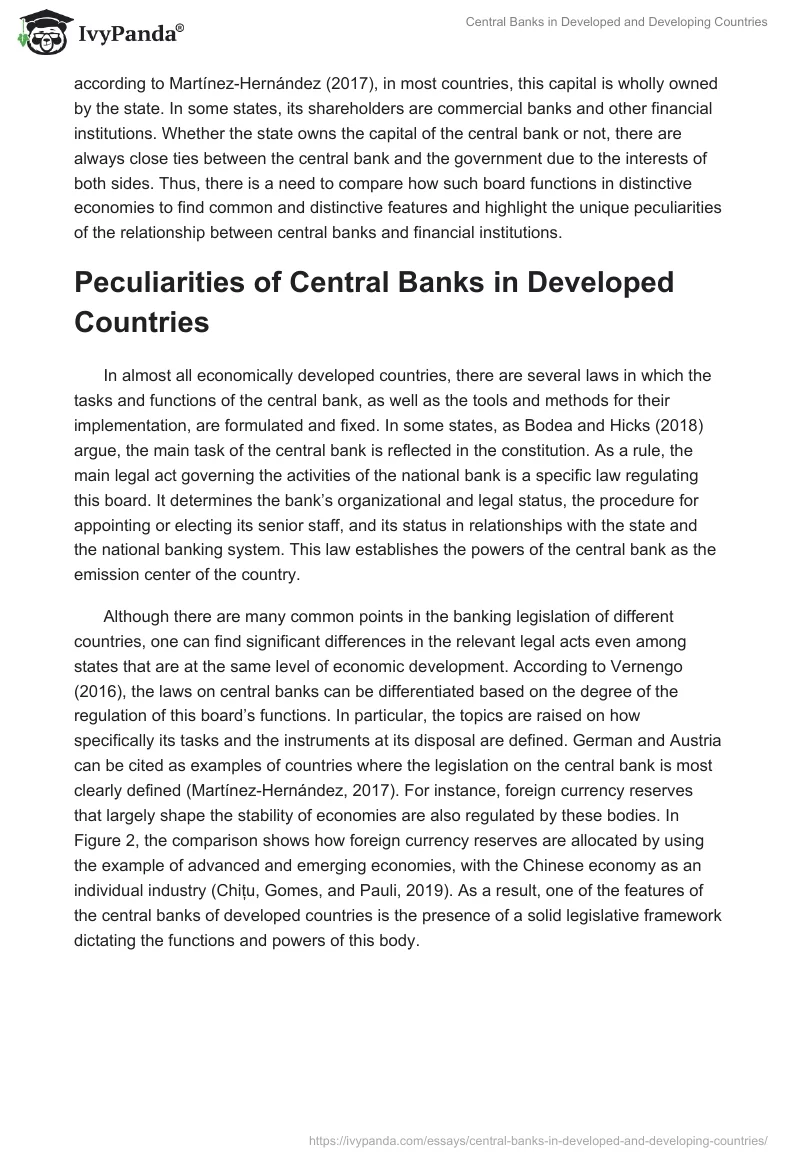 Central Banks in Developed and Developing Countries. Page 3
