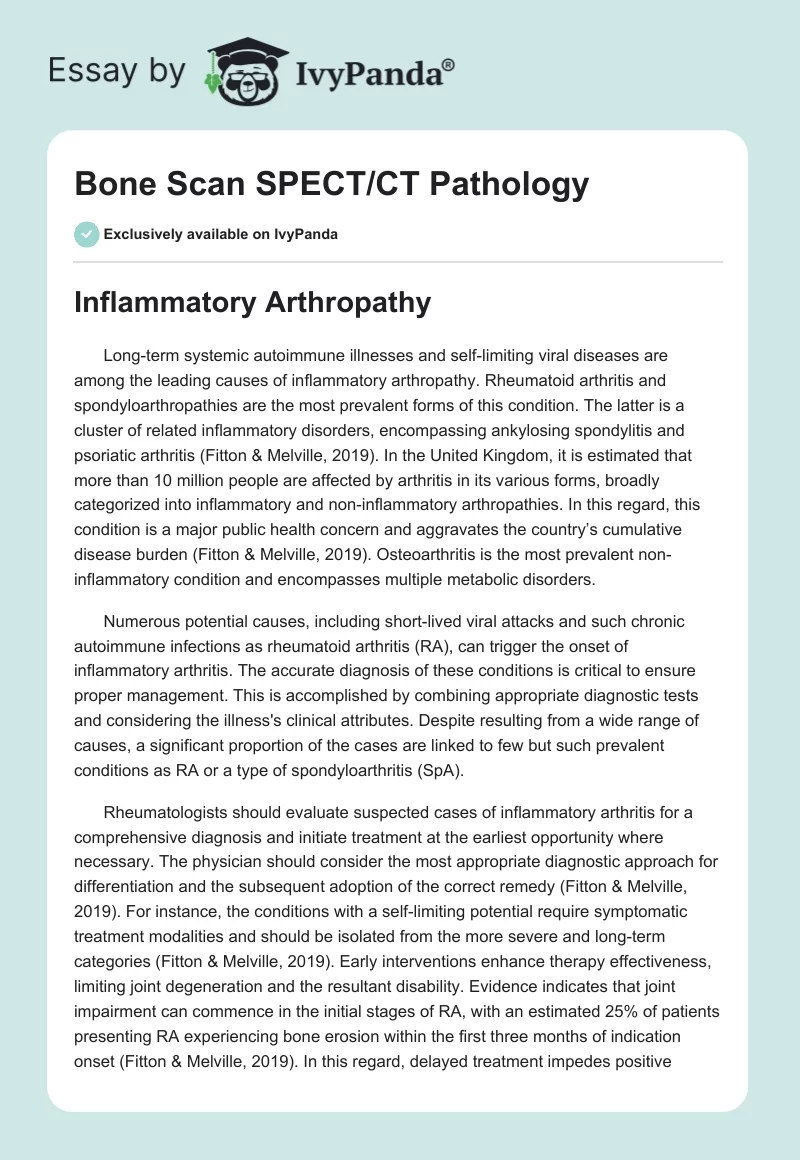 Bone Scan SPECT/CT Pathology. Page 1