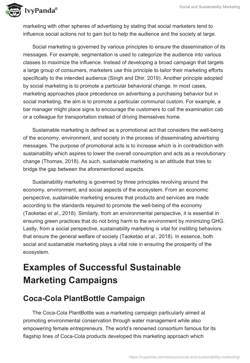 Social and Sustainability Marketing. Page 3