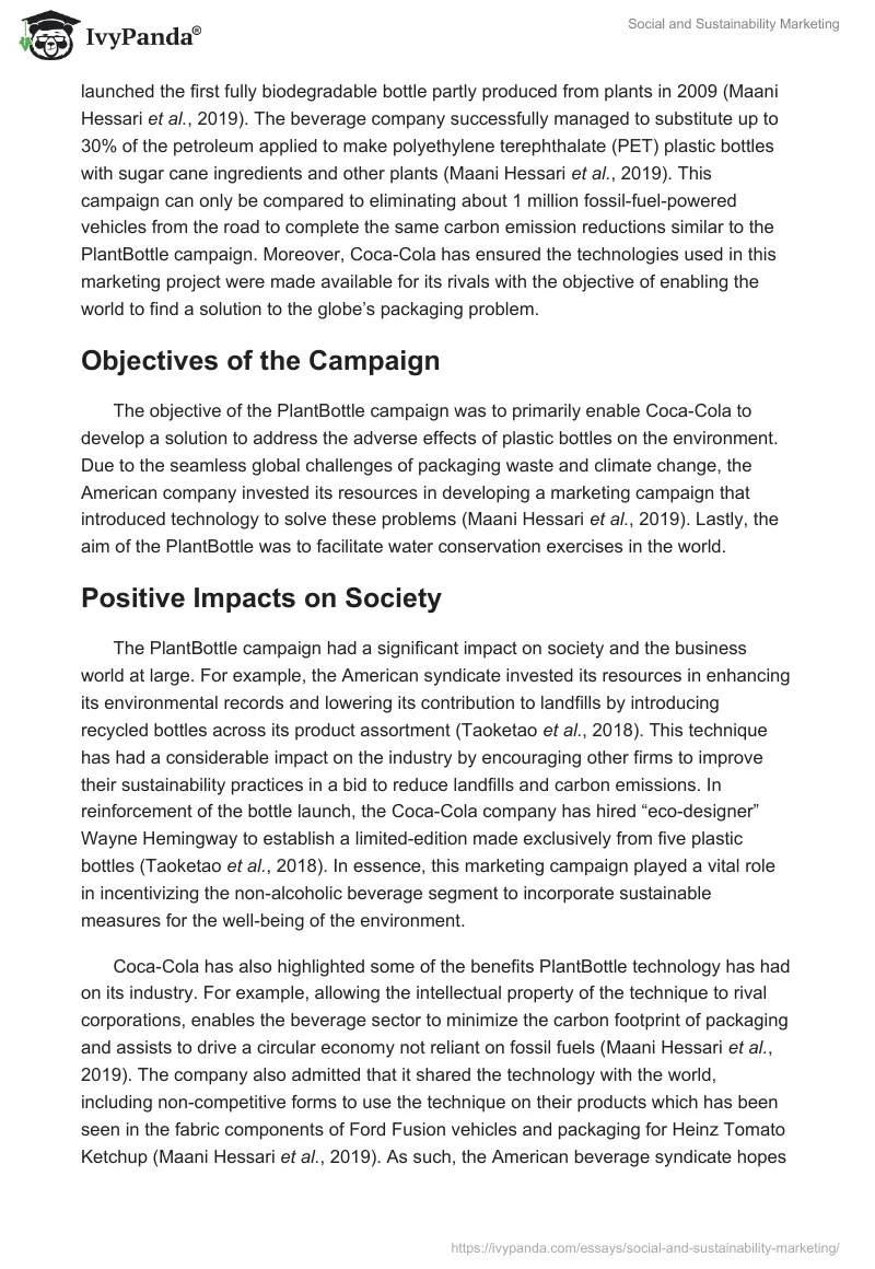 Social and Sustainability Marketing. Page 4