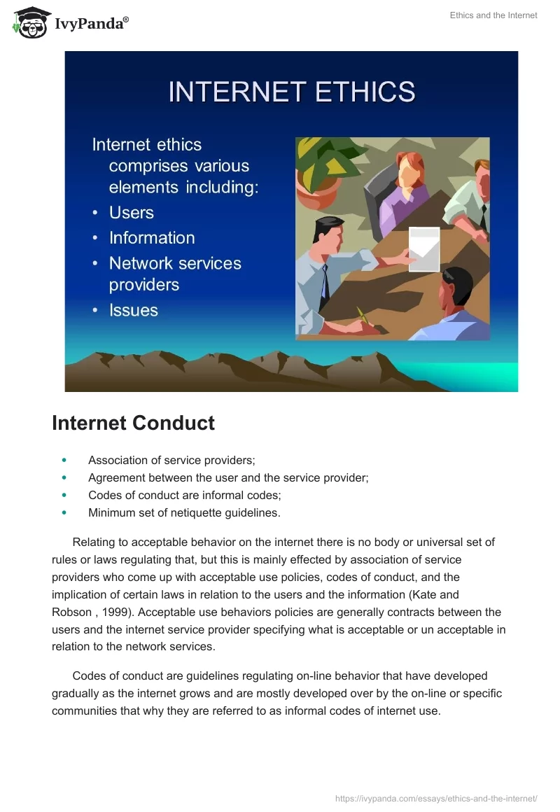 Ethics and the Internet. Page 2