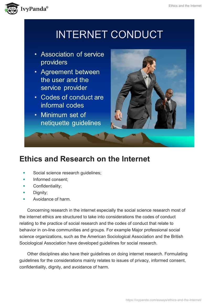 Ethics and the Internet. Page 4