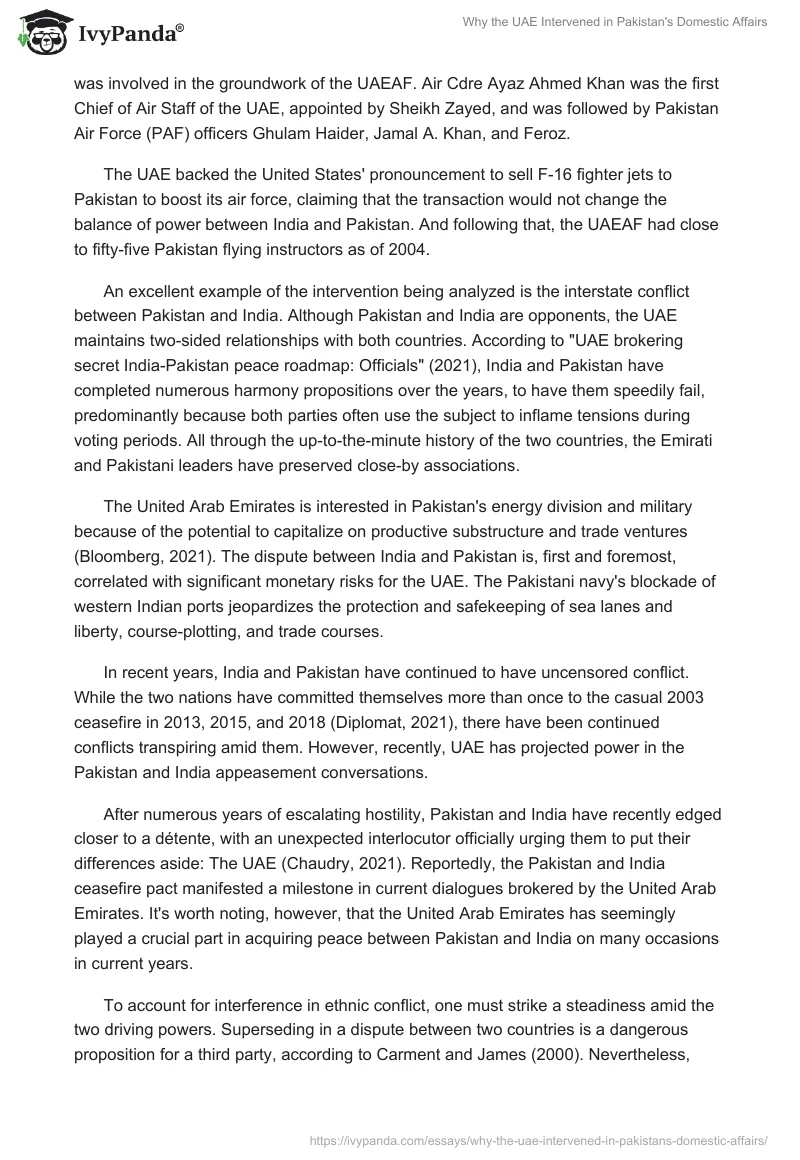 Why the UAE Intervened in Pakistan's Domestic Affairs. Page 2