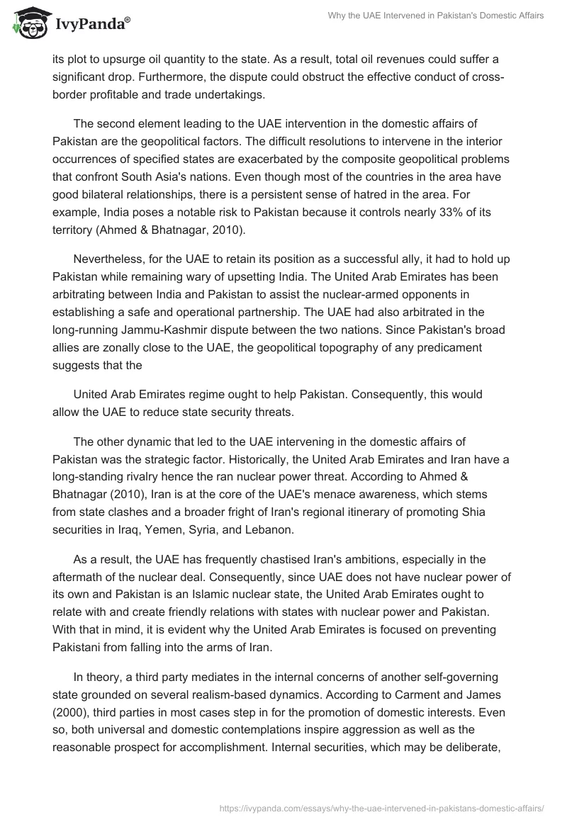 Why the UAE Intervened in Pakistan's Domestic Affairs. Page 4