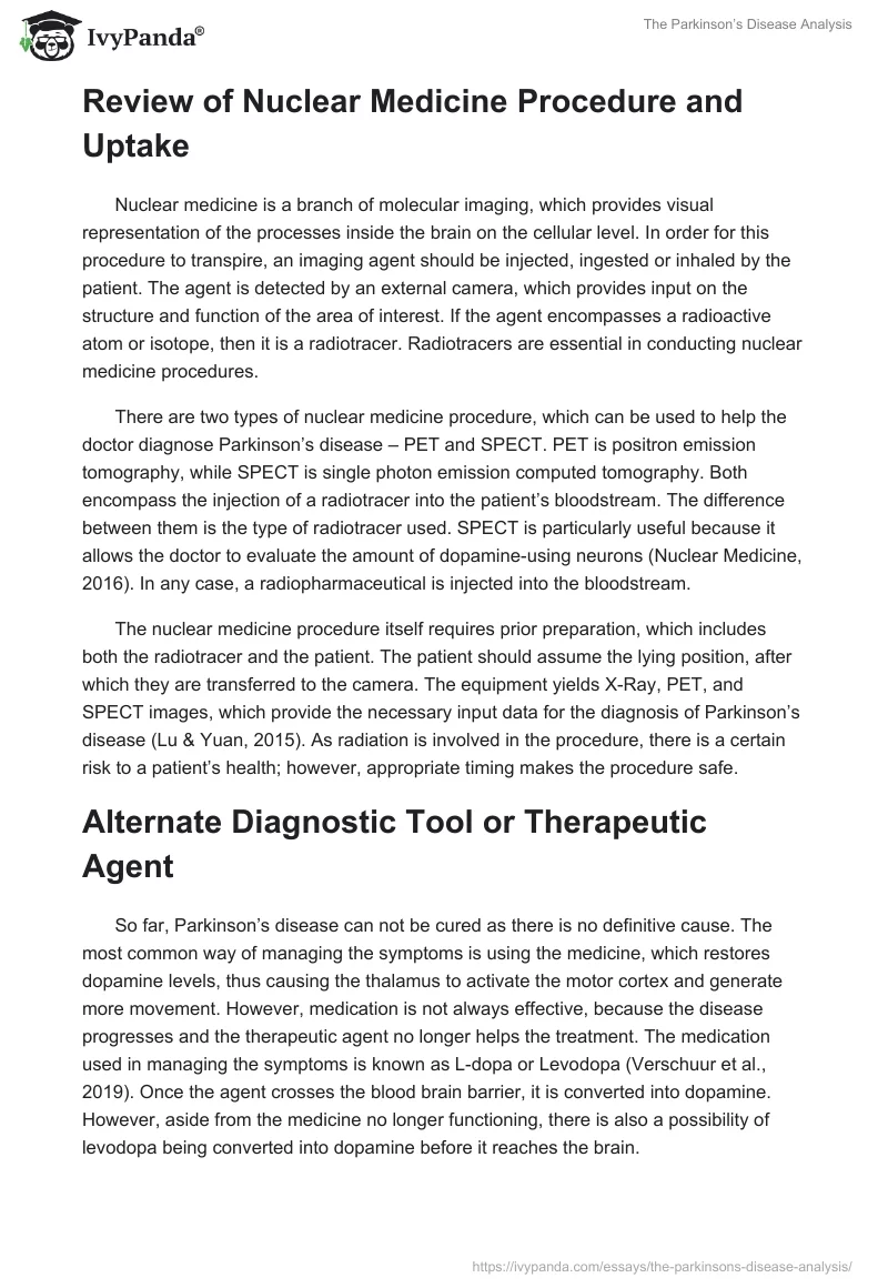 The Parkinson’s Disease Analysis. Page 3