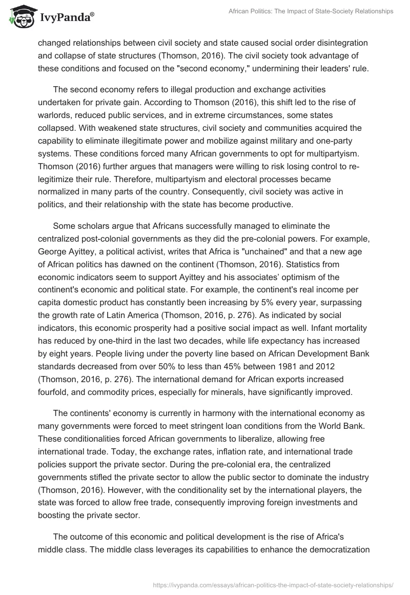 African Politics: The Impact of State-Society Relationships. Page 3