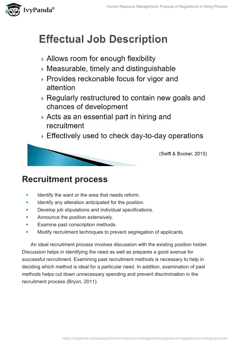 Human Resource Management: Purpose of Regulations in Hiring Process. Page 4