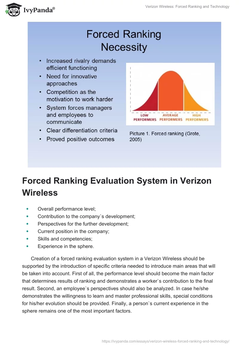 Verizon Wireless: Forced Ranking and Technology. Page 2