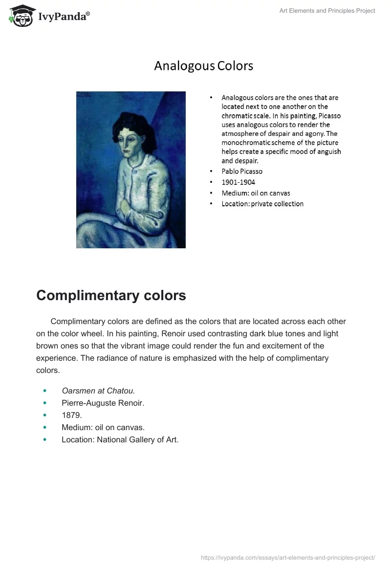 Art Elements and Principles Project. Page 5