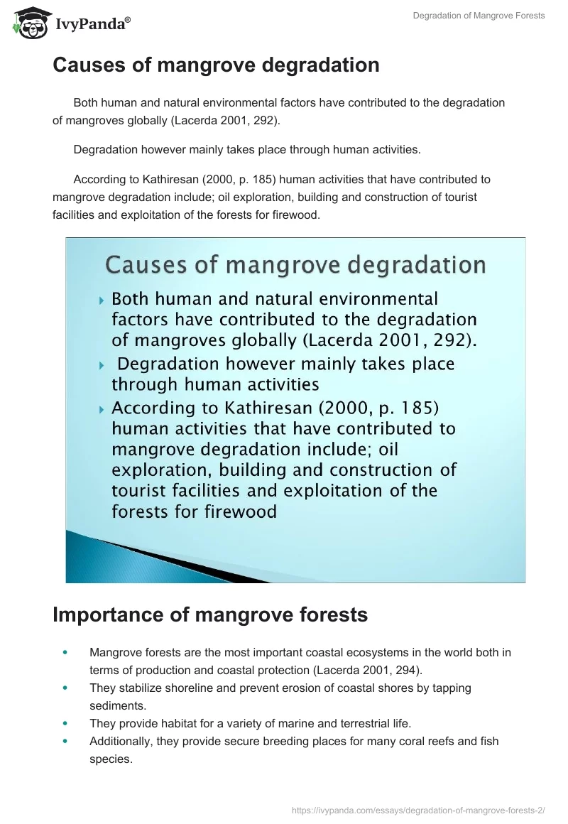 Degradation of Mangrove Forests. Page 4
