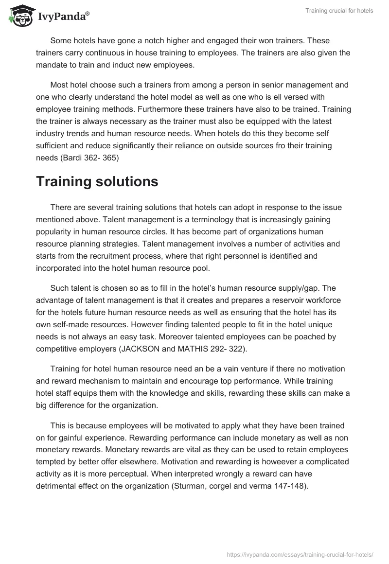 Training crucial for hotels. Page 3