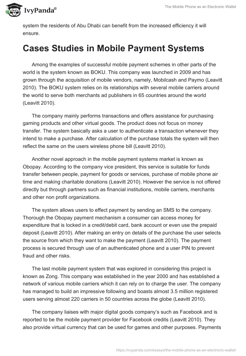 The Mobile Phone as an Electronic Wallet. Page 3