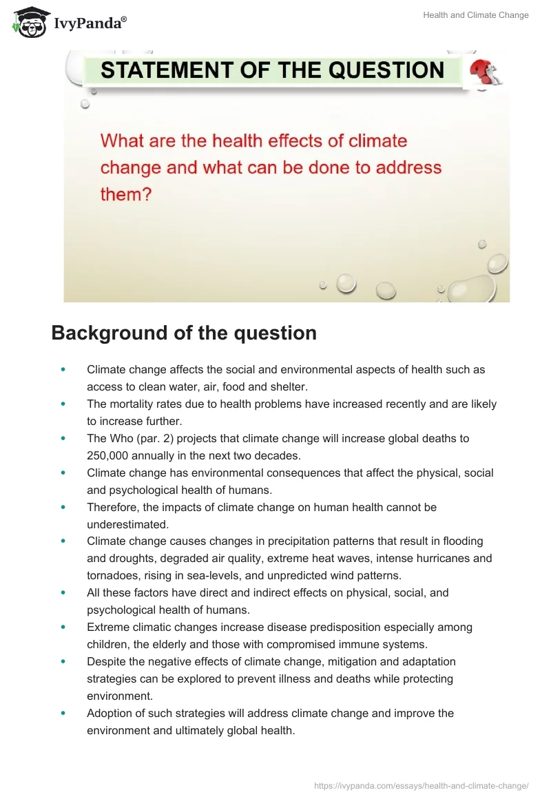 Health and Climate Change. Page 2