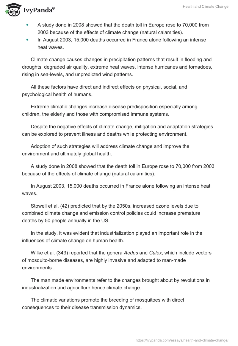 Health and Climate Change. Page 3