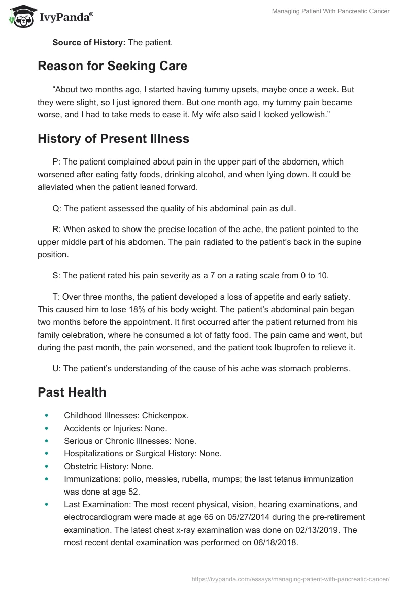 Managing Patient With Pancreatic Cancer. Page 4